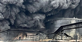 Пожар на нефтебазе в Лабинске после атаки беспилотников полностью ликвидирован
