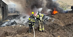 В Ставропольском крае трое работников получили ожоги при пожаре на мусорном полигоне