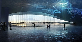 В Норвегии готовят к открытию музей The Whale в форме выныривающего кита