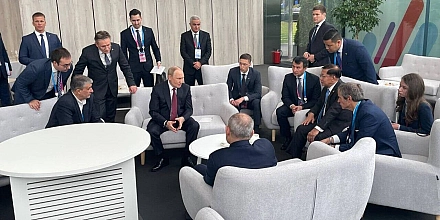 Путин и зарубежные лидеры посетили музей «Атом» на ВДНХ в рамках Глобального атомного форума