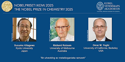Нобелевская премия по химии 2025 года присуждена авторам металлорганических каркасов