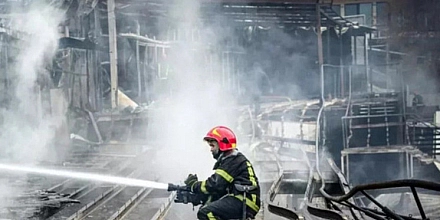 Во Львовской области загорелась ТЭС после удара по объектам Украины