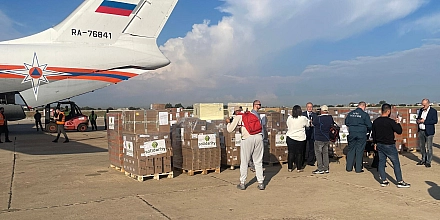 Самолет МЧС доставил в Бейрут более 27 тонн гумпомощи для жителей Ливана