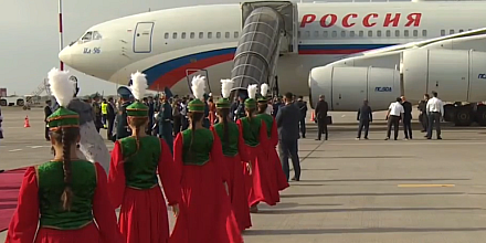 Путин прибыл в Киргизию для участия в саммите ШОС